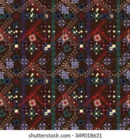 Abstract ethnic seamless pattern. Tribal art print. Background texture, wallpaper, wrapping