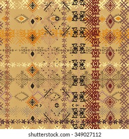 Abstract ethnic seamless pattern. Tribal art print. Background texture, wallpaper, wrapping