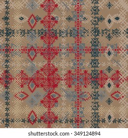Abstract ethnic seamless pattern. Tribal art print. Background texture, wallpaper, wrapping