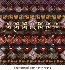 Abstract ethnic seamless pattern. Tribal art print. Background texture, wallpaper, wrapping