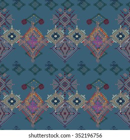 Abstract ethnic seamless pattern. Tribal art print. Background texture, wallpaper, wrapping