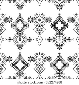 Abstract ethnic seamless pattern. Tribal art print. Background texture, wallpaper, wrapping