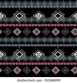 Abstract ethnic seamless pattern. Tribal art boho print, hand drawn ornament. Background texture, wallpaper, wrapping