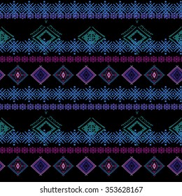 Abstract ethnic seamless pattern. Tribal art boho print, hand drawn ornament. Background texture, wallpaper, wrapping