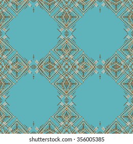 Abstract ethnic seamless pattern. Tribal art boho print, hand drawn ornament. Background texture, wallpaper, wrapping