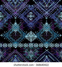 Abstract ethnic seamless pattern. Tribal art boho print, hand drawn ornament. Background texture, wallpaper, wrapping