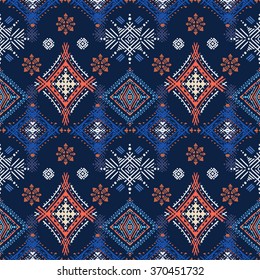 Abstract ethnic seamless pattern. Tribal art boho print, hand drawn ornament. Background texture, wallpaper, wrapping