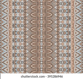abstract ethnic seamless pattern tribal background. Endless geometric striped wallpaper print