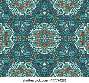 abstract ethnic seamless pattern tribal background. Endless geometric print