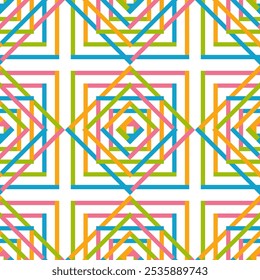 Abstract ethnic seamless pattern in tribal.Colorful line modern design American,Mexican,African, mediterranean style.Aztec geometric fabric folk art background.Colorful moroccan design for decorate