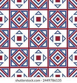 Abstract ethnic seamless pattern in tribal.Ikat textile texture in native American,Mexican,African, mediterranean style.Aztec geometric fabric folk art background.Colorful boho design for print decor.