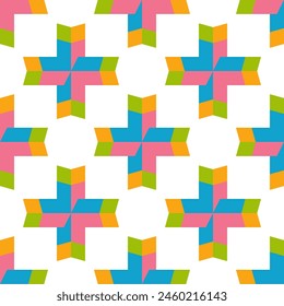 Abstract ethnic seamless pattern in tribal.Ikat textile texture in native American,Mexican,African, mediterranean style.Aztec geometric fabric folk art background.Colorful boho design for print 