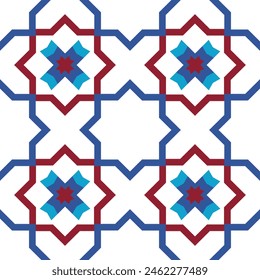 Abstract ethnic seamless pattern in tribal.Ikat textile texture in native American,Mexican,African, mediterranean style.Aztec geometric fabric folk art background.Colorful moroccan design for decorate