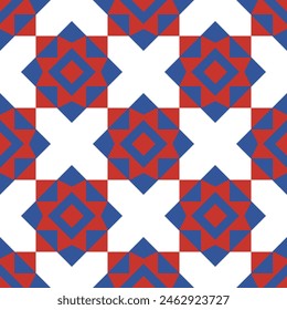 Abstract ethnic seamless pattern in tribal.Ikat textile texture in native American,Mexican,African, mediterranean style.Aztec geometric fabric folk art background.Colorful moroccan design for decorate