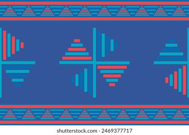 Abstractas patrón étnico sin costuras en textura textil tribal.Ikat en estilo nativo americano, mexicano, africano, mediterráneo.Fondo de arte popular geométrico nórdico.Hermoso diseño boho para decoración de impresión