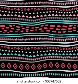 Abstract ethnic seamless. Vector illustration. Abstract geometric pattern. Seamless pattern for fabric, paper and other printing and web projects.