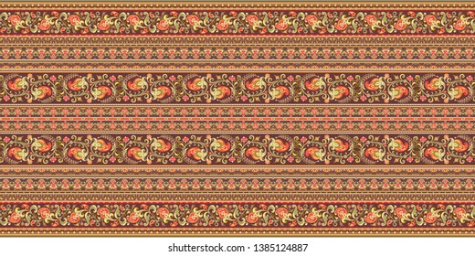Abstract ethnic stripe pattern, ornamental vector background