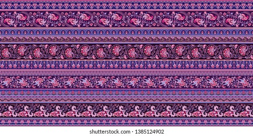 Abstract ethnic stripe pattern, ornamental vector background