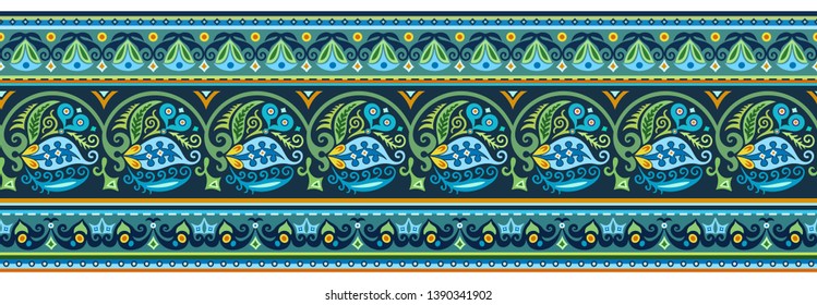 Abstract ethnic stripe pattern, ornamental vector background