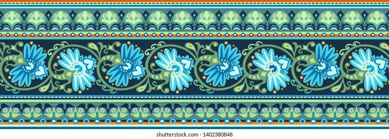 Abstract ethnic stripe pattern, ornamental vector background
