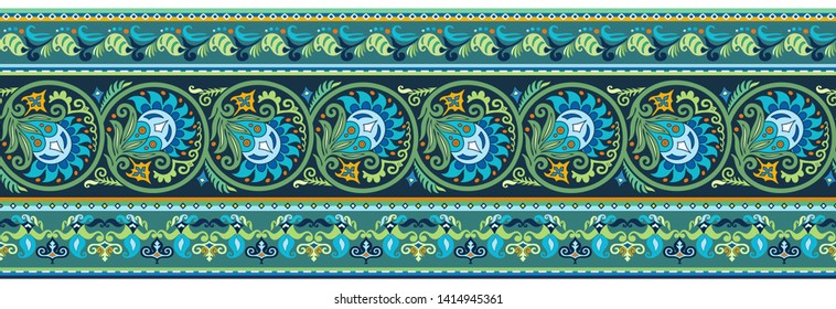 Abstract ethnic stripe pattern, ornamental vector background