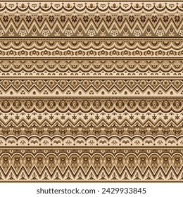 Patrón de rayas étnicas abstractas, fondo de vector ornamental. Patrón sin fisuras