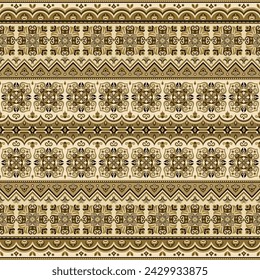 Abstract ethnic stripe pattern, ornamental vector background. Seamless pattern