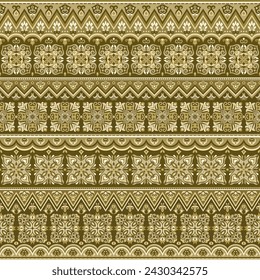 Abstract ethnic stripe pattern, ornamental vector background. Seamless pattern