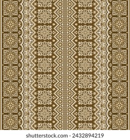 Abstract ethnic stripe pattern, ornamental vector background. Seamless pattern