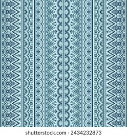 Abstract ethnic stripe pattern, ornamental vector background. Seamless pattern