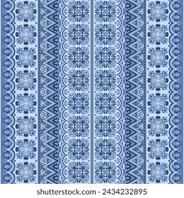 Abstract ethnic stripe pattern, ornamental vector background. Seamless pattern