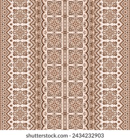 Abstract ethnic stripe pattern, ornamental vector background. Seamless pattern