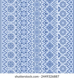 Abstract ethnic stripe pattern, ornamental vector background. Seamless pattern