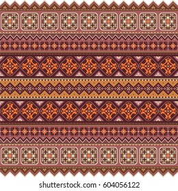 Abstract ethnic stripe pattern, ornamental vector background. Seamless pattern