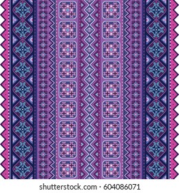Abstract ethnic stripe pattern, ornamental vector background. Seamless pattern