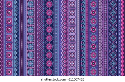 Abstract ethnic stripe pattern, ornamental vector background