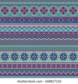 Abstract ethnic stripe pattern, ornamental vector background. Seamless pattern