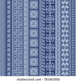Abstract ethnic stripe pattern, ornamental vector background. Seamless pattern