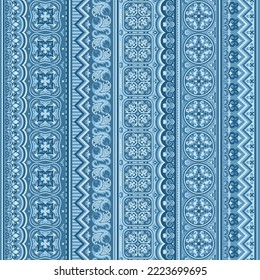 Abstract ethnic stripe seamless pattern, ornamental vector vintage background