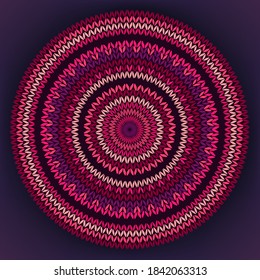 Abstrait Cercle De Style Ethnique, Arrière-Plan Nécessaire À La Couleur Simple, Motif Géométrique Géométrique Rond Ornemental