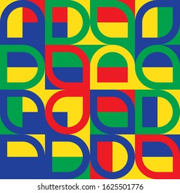 Abstract ethnic style for print design. Colorful background. Abstract pattern. Ethnic ornament. Modern design. Vector illustration. Wallpaper pattern. Retro card. Colorful retro, beautiful decoration.