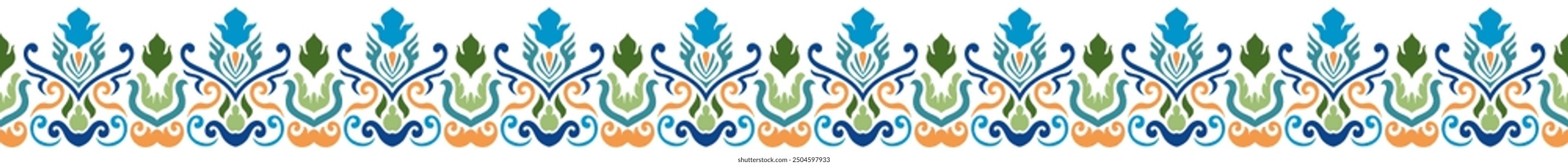 Abstract ethnic tribal borders for making rugs, clothes, wallpaper.