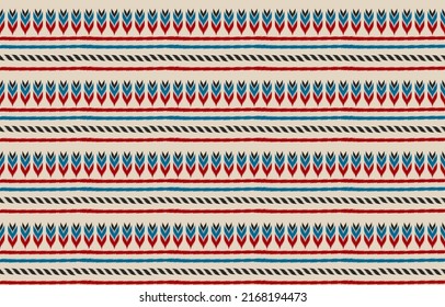 Abstract ethnic tribal pattern art. Ethnic ikat seamless pattern traditional. Indian style. Design for background, wallpaper, illustration, fabric, clothing, carpet, textile, batik, embroidery.