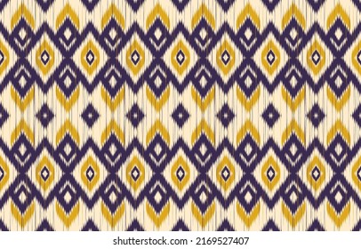 Abstract ethnic tribal pattern art. Ethnic ikat seamless pattern traditional. Design for background, wallpaper, illustration, fabric, clothing, carpet, textile, batik, embroidery.