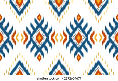Resumen arte de patrones étnicos tribales. Patrón ininterrumpido de los ikat étnicos. de estilo americano y mexicano. Diseño para fondo, papel pintado, ilustración, tela, ropa, alfombra, textil, batik, bordado.