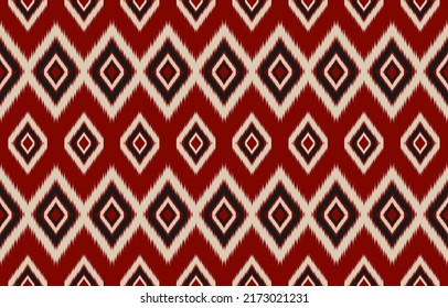 Resumen arte de patrones étnicos tribales. Patrón ininterrumpido de los ikat étnicos. de estilo americano y mexicano. Diseño para fondo, papel pintado, ilustración, tela, ropa, alfombra, textil, batik, bordado.