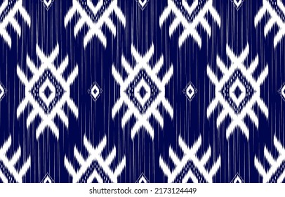 Abstract ethnic tribal pattern art. Ethnic ikat seamless pattern. American, Mexican style. Design for background, wallpaper, illustration, fabric, clothing, carpet, textile, batik, embroidery.
