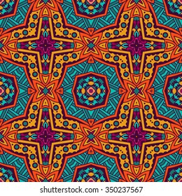 abstract ethnic tribal seamless vector colorful Geometric print