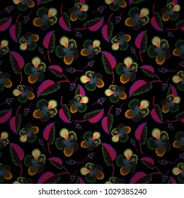 Abstract ethnic vector seamless pattern. Tribal art boho print, vintage gray, black and brown flower background. Background texture, wallpaper, floral theme.