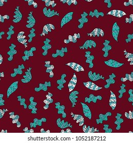 Abstract ethnic vector seamless pattern. Tribal art print, vintage background. Background texture, wallpaper, theme in blue, black and red colors.